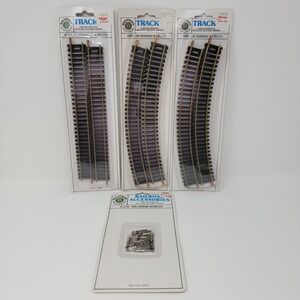 New! Bachmann Straight Curved Train Tracks HO Scale Electric + Rail Joiners